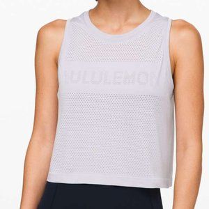 Lululemon Breeze By Muscle Crop Tank  Silver Lilac 2
